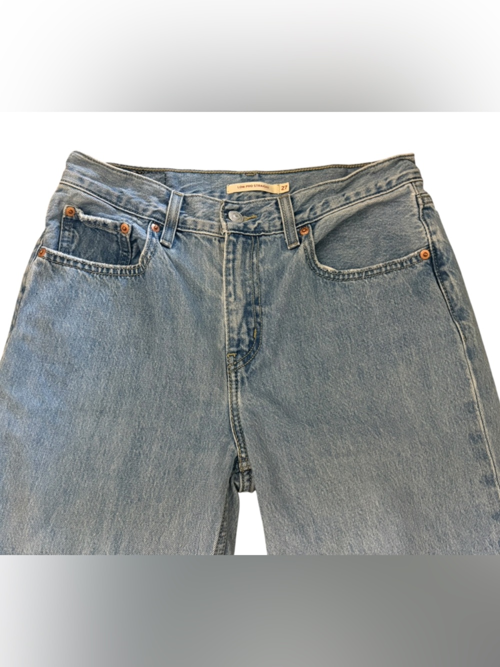 Levi’s Low Pro Straight Jeans | Size 27 | Light Wash | Straight Leg - Picture 5 of 9